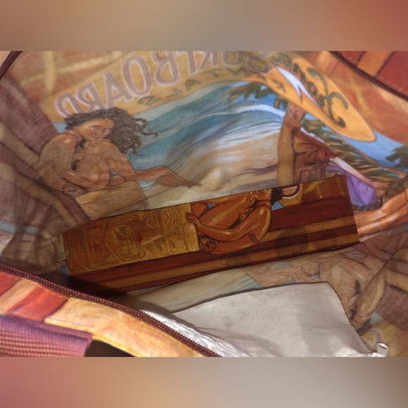 Kona Surfboard Rentals Hawaiian Shoulder Canvas Tote Bag - Picture 9 of 9